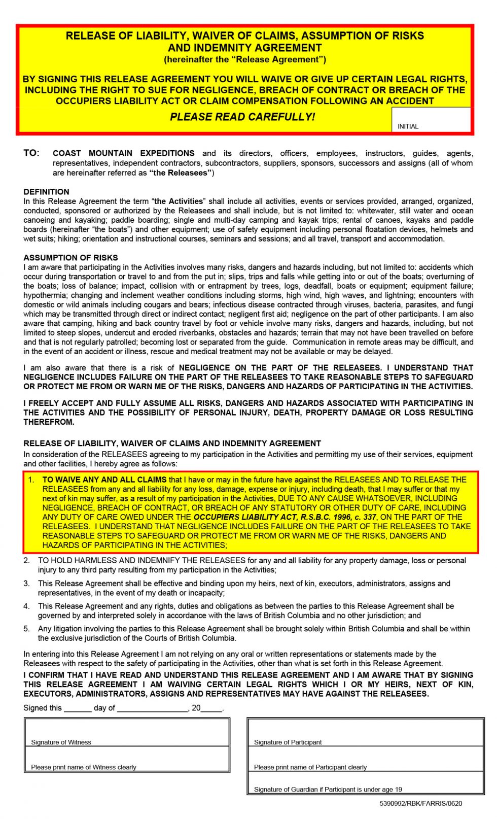 Waiver - CoastMountainExpeditions